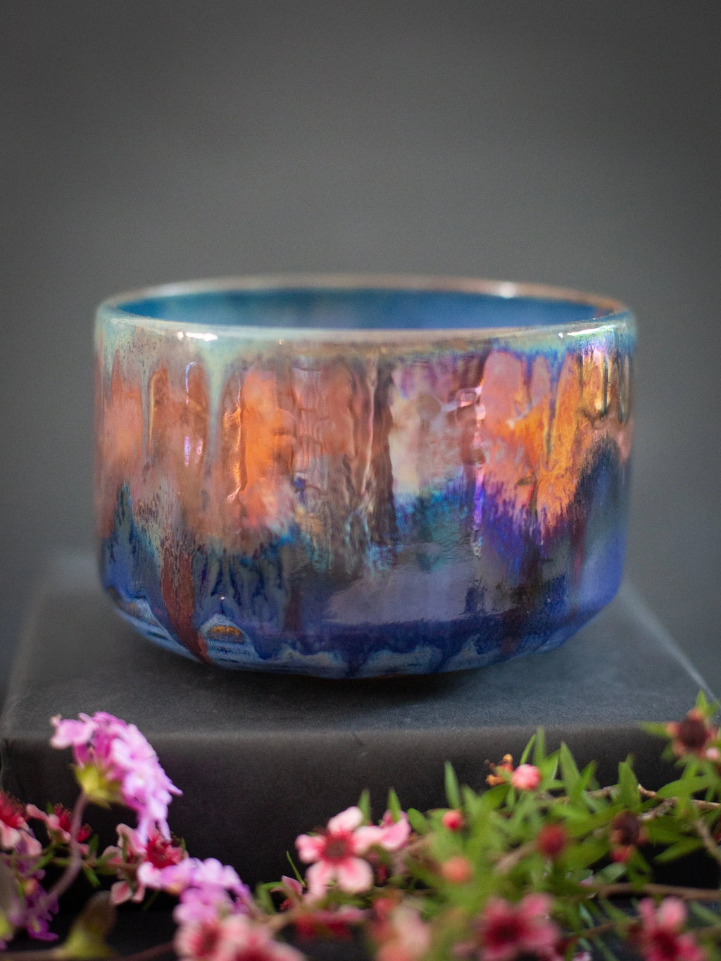 'Waterfall Shimmer' Lusterware Art Bowl