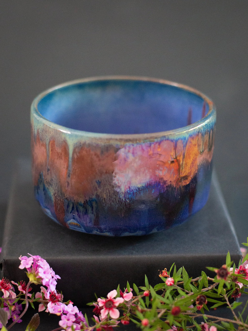 'Waterfall Shimmer' Lusterware Art Bowl