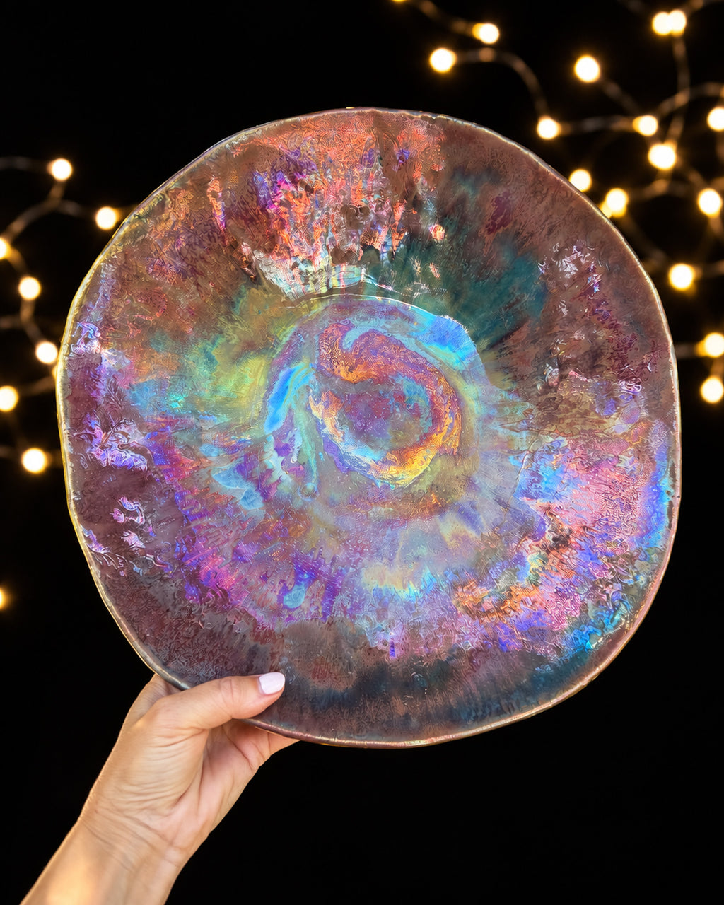 'Celestial Cloud' Large Lusterware Bowl by Nicola Moore Studio