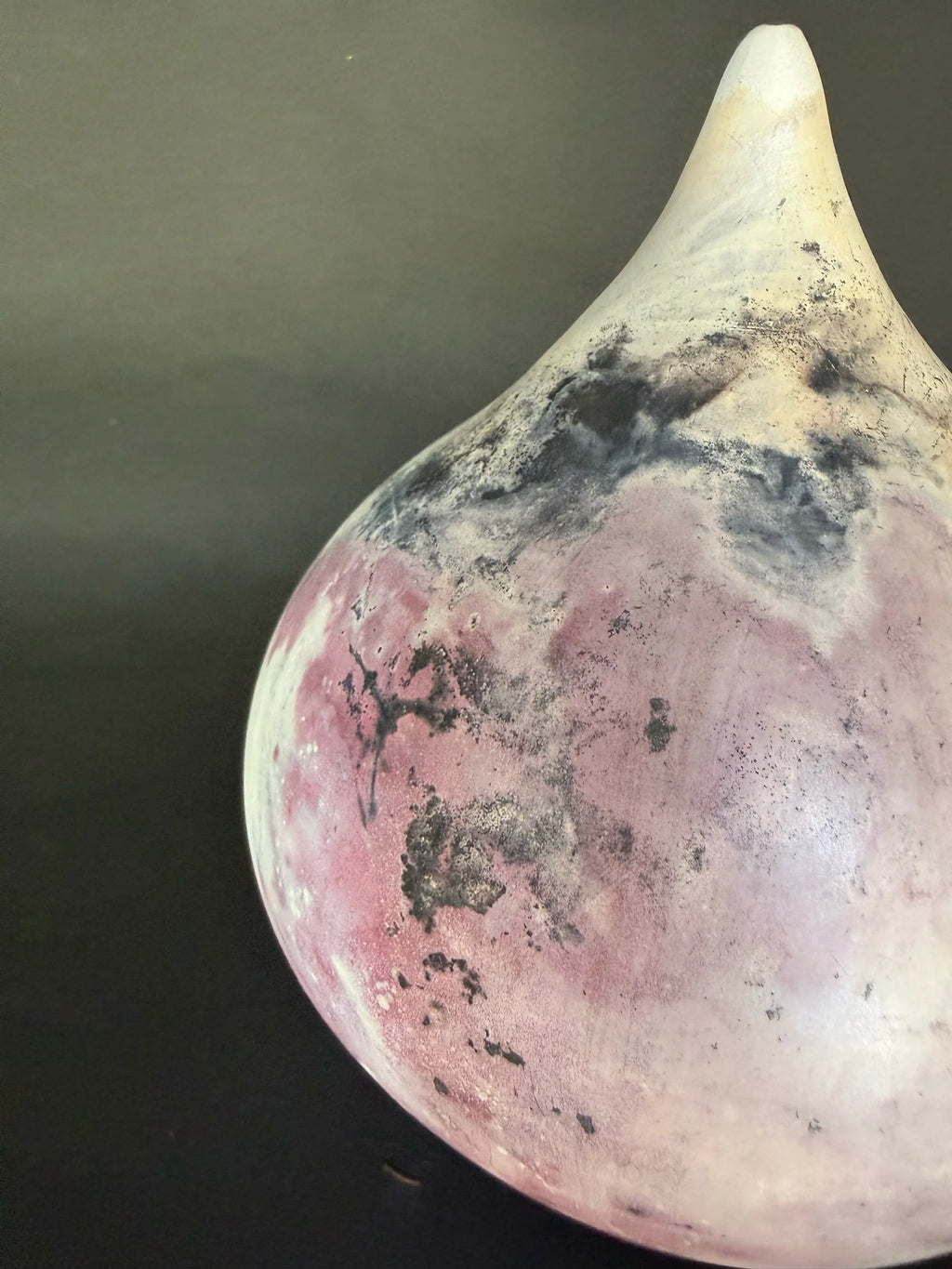 Pit-Fired Porcelain Bulb Sculpture