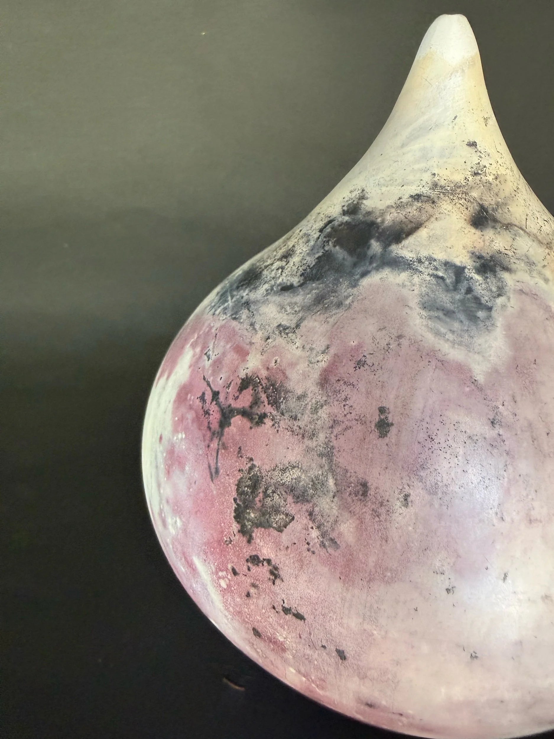 Pit-Fired Porcelain Bulb Sculpture