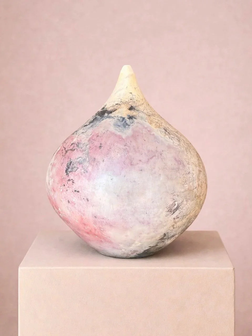Pit-Fired Porcelain Bulb Sculpture