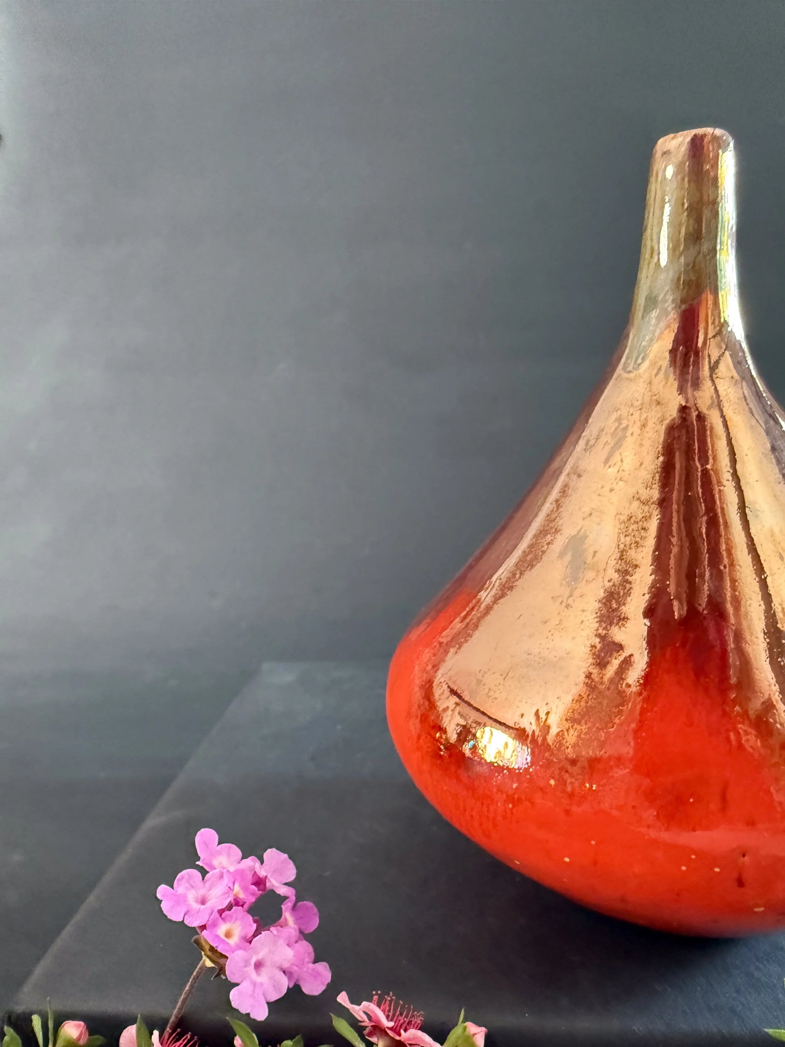 'Ember Flow' Lusterware Vase