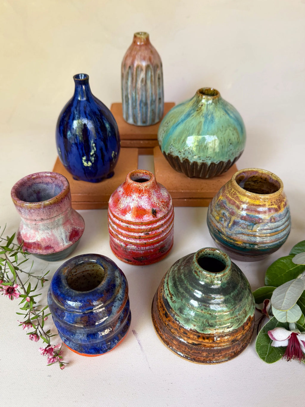 Small Wonders - Set of 8 Mini Ceramic Vases