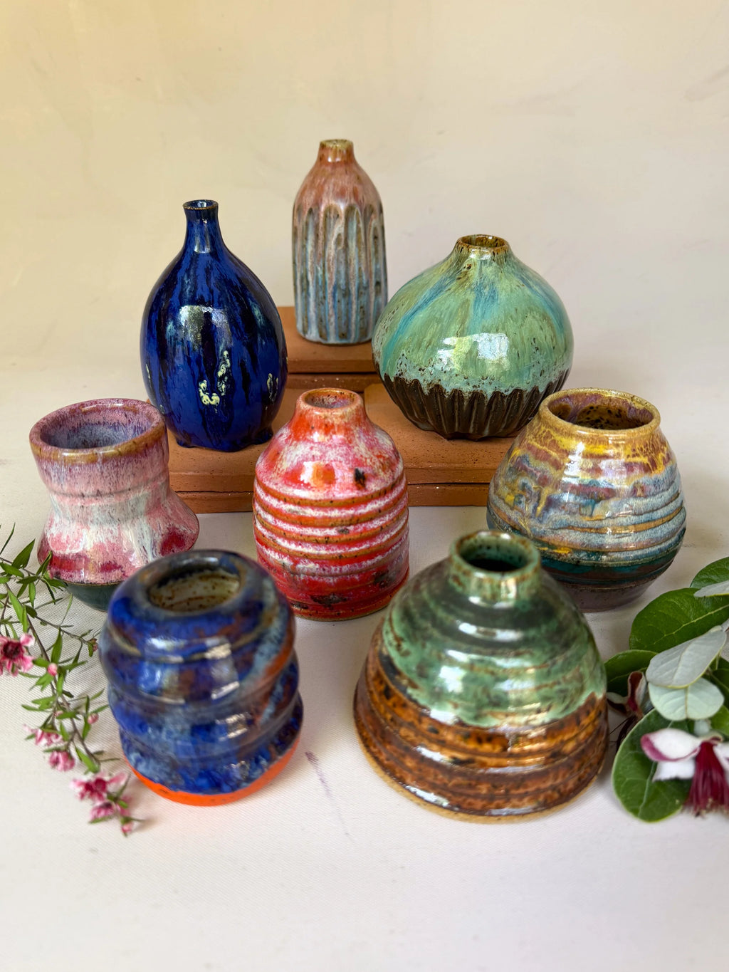 Small Wonders - Set of 8 Mini Ceramic Vases