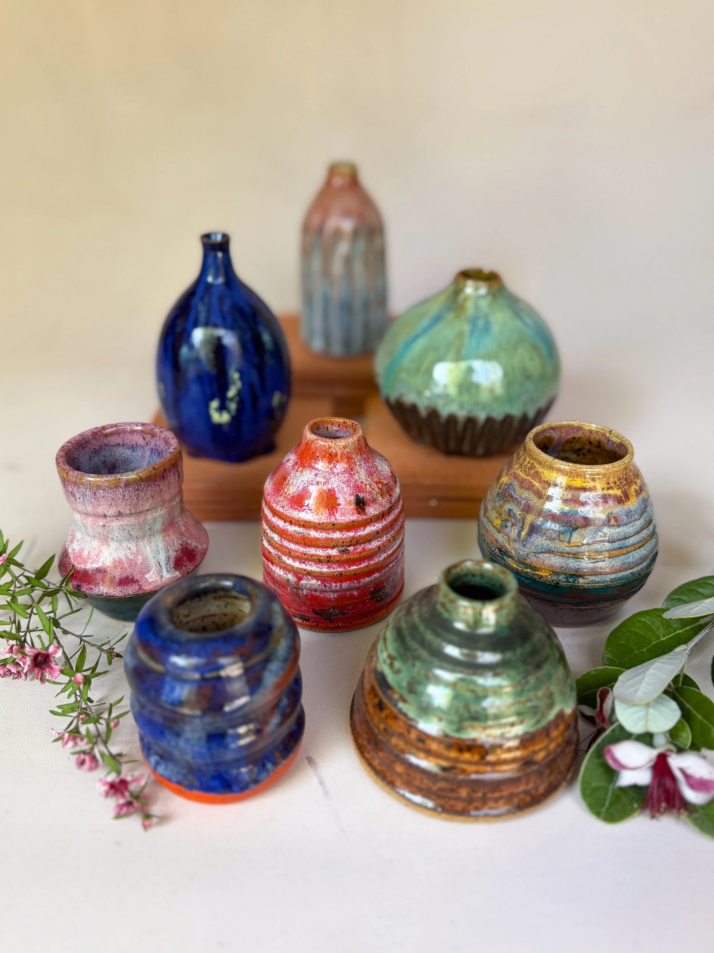 Small Wonders - Set of 8 Mini Ceramic Vases