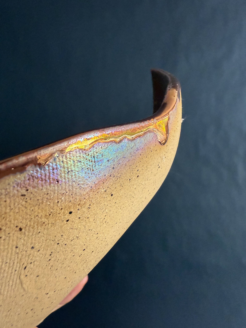 'Copper Gold Leaf' Lusterware Keepsake Plate