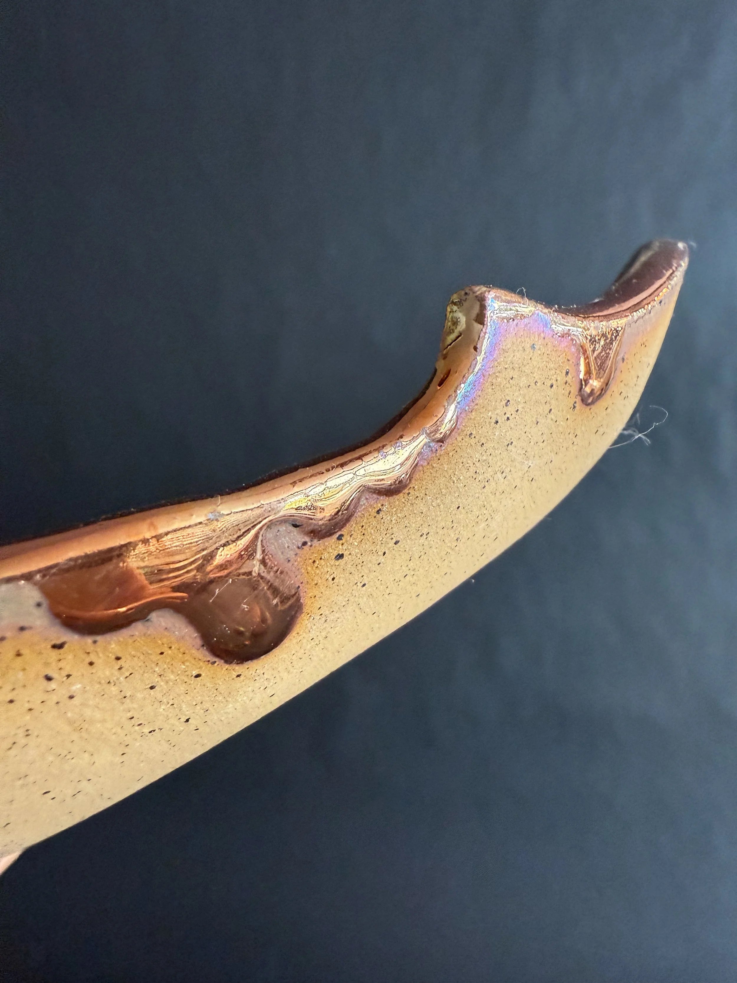 'Copper Gold Leaf' Lusterware Keepsake Plate