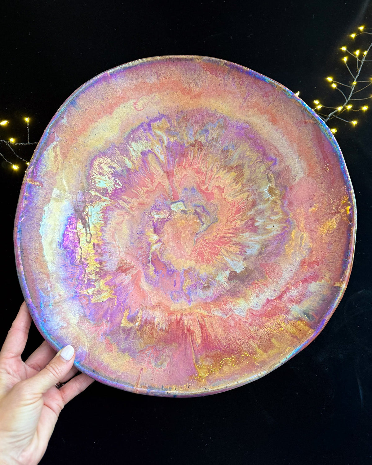 'Stellar Swirl' Large Lusterware Bowl by Nicola Moore Studio