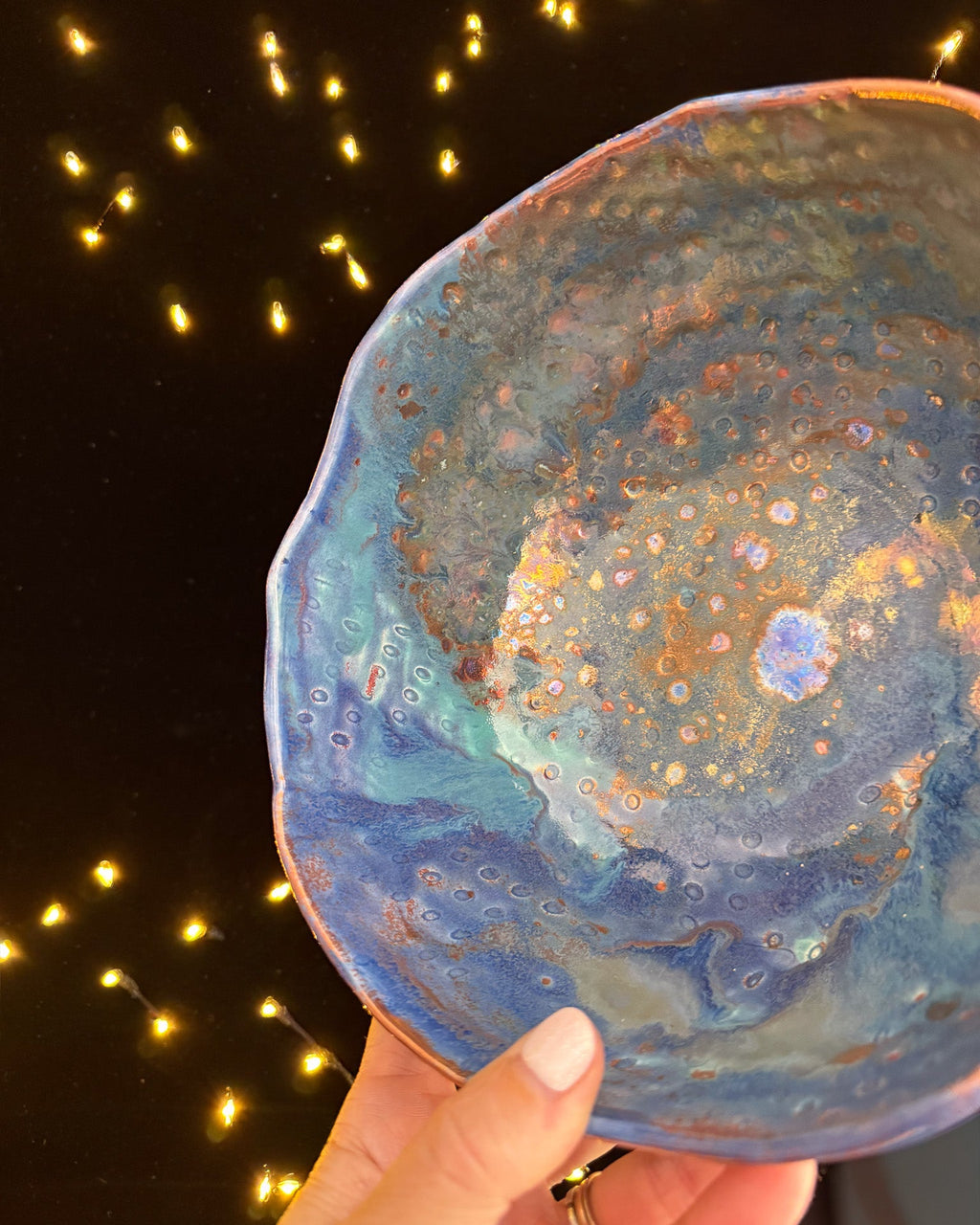 'Comet Dust' Lusterware Bowl by Nicola Moore Studio
