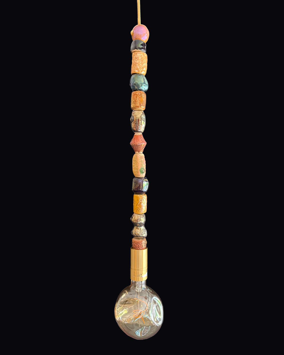 'Stargazing' Luster Glazed Beaded Pendant Lamp