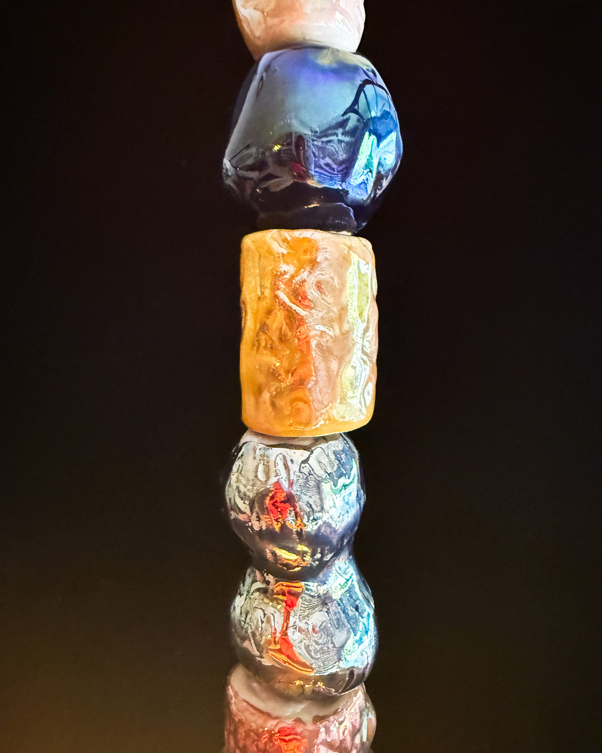 'Stargazing' Luster Glazed Beaded Pendant Lamp