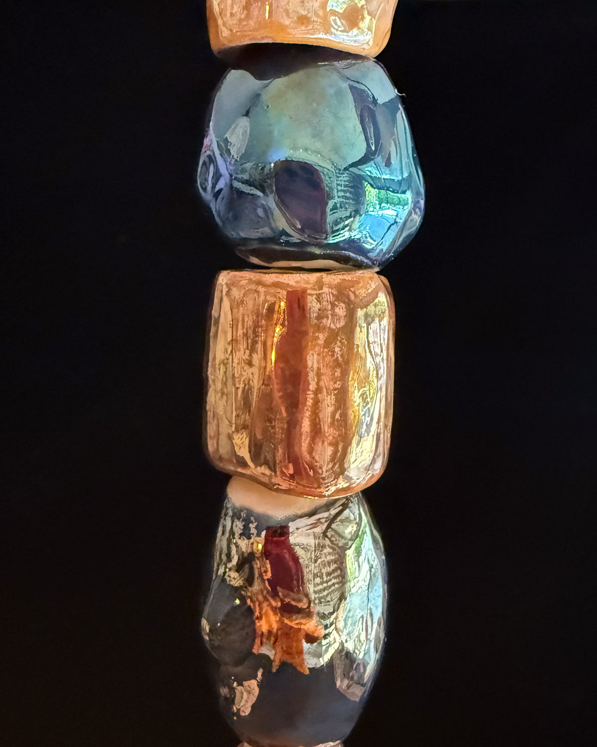'Stargazing' Luster Glazed Beaded Pendant Lamp