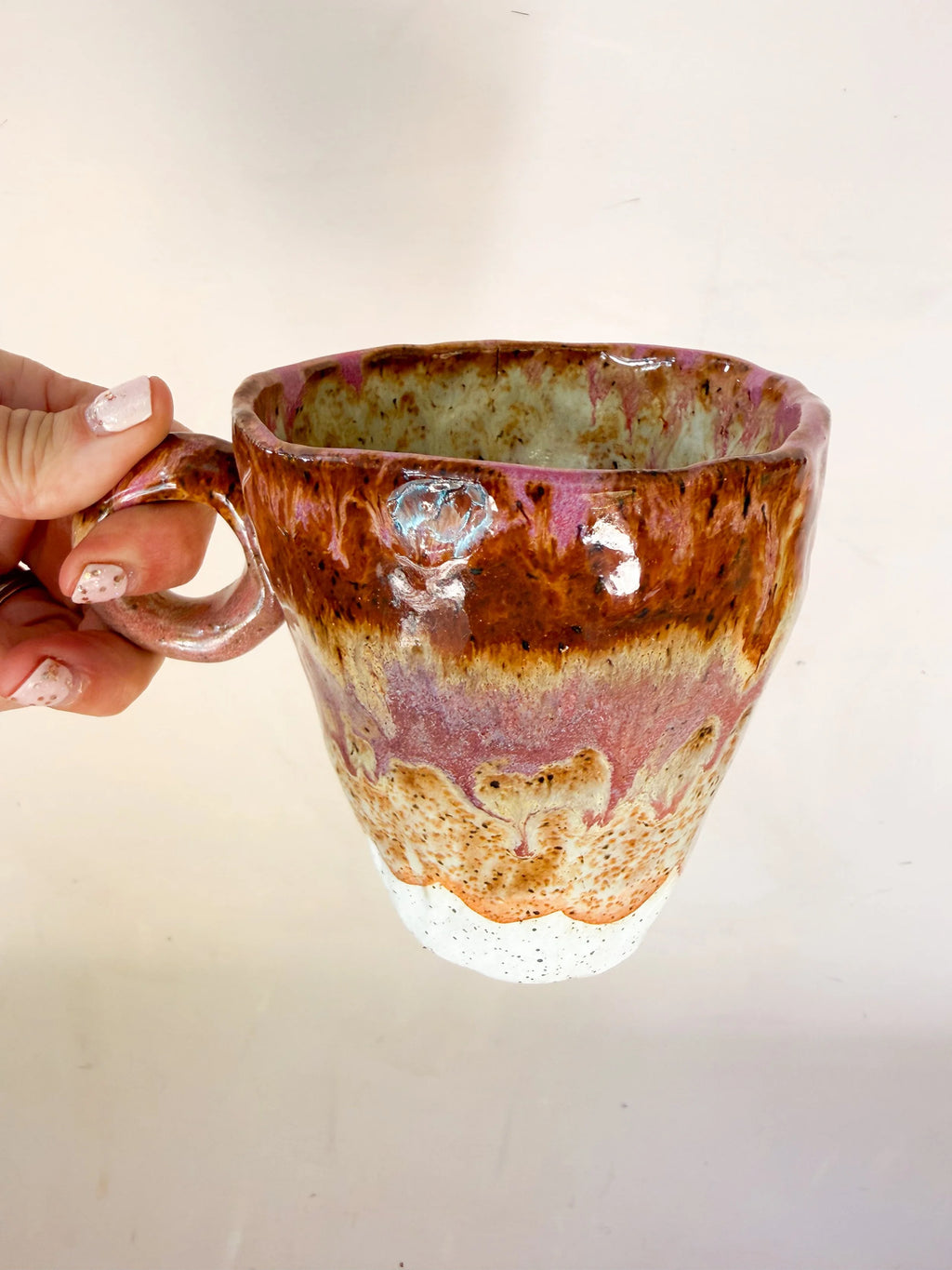 'Rustic Rose' Hand Pinched Mug