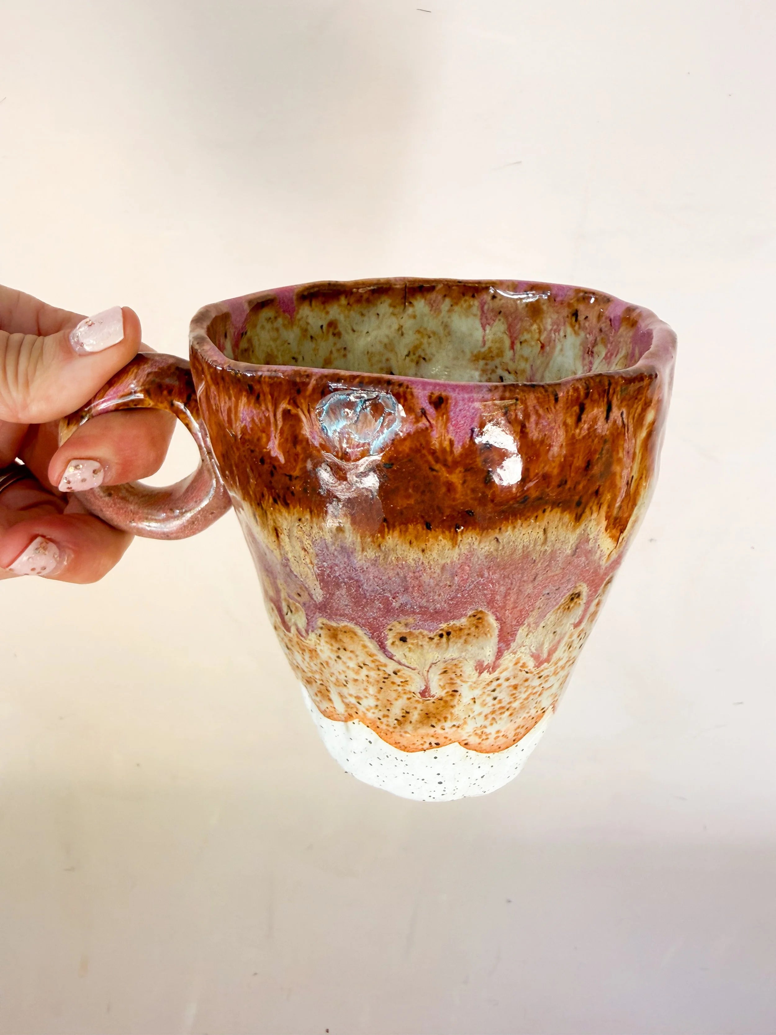 'Rustic Rose' Hand Pinched Mug