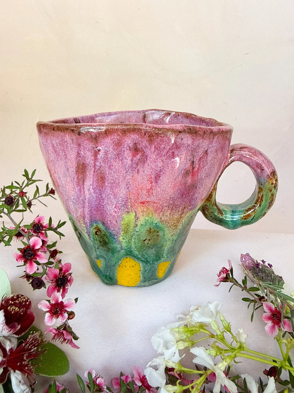 'Spring Joy' Hand Pinched Mug