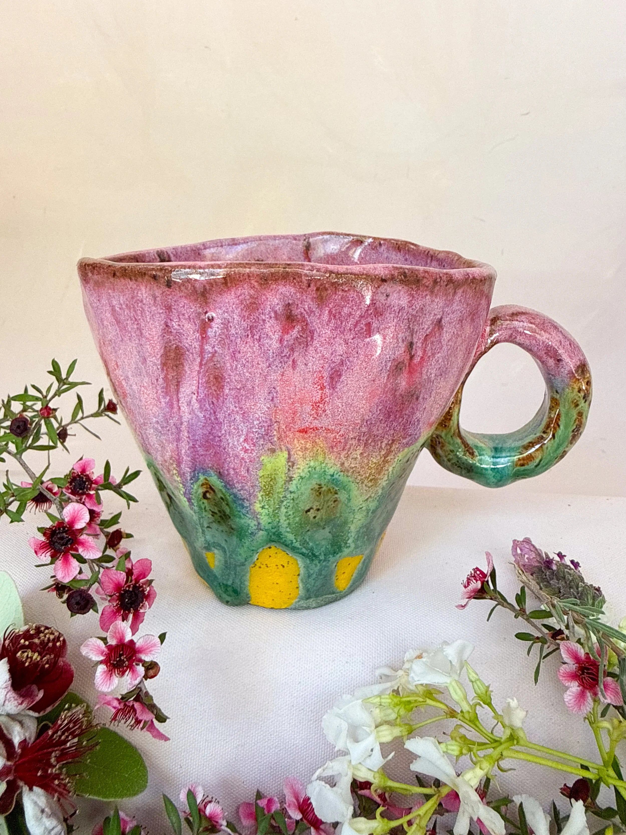'Spring Joy' Hand Pinched Mug
