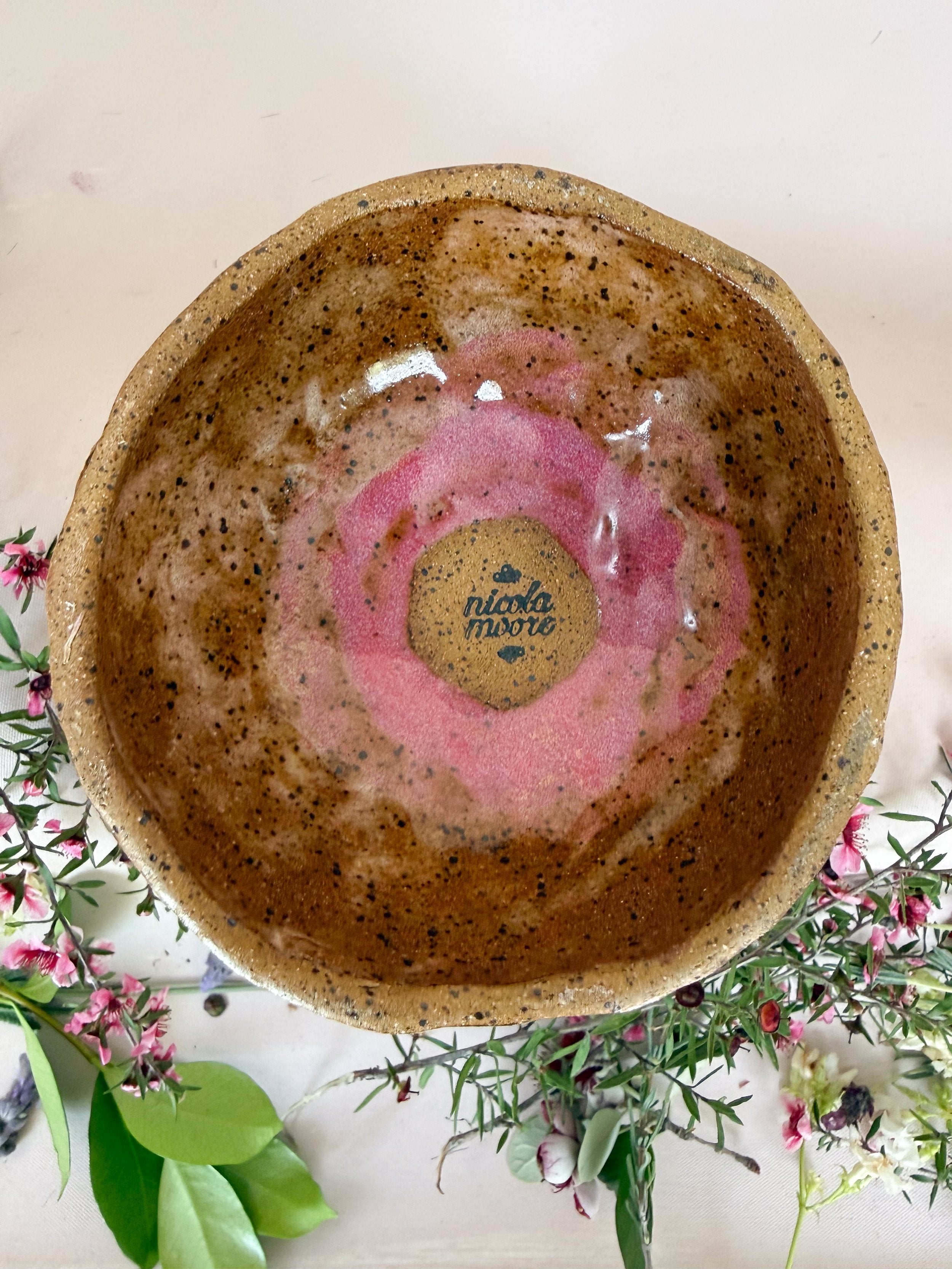 'Amber Swirl' Pedestal Bowl * 6.5"