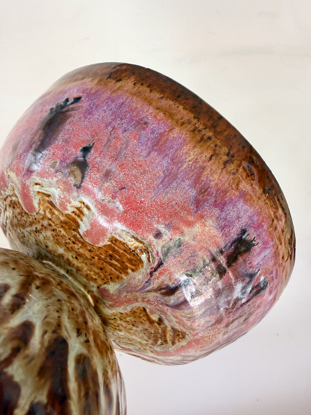 'Amber Swirl' Pedestal Bowl * 6.5"