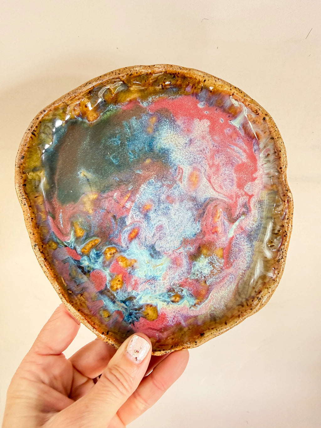 'Sunset Tide' Pinched Plates * Set of 3