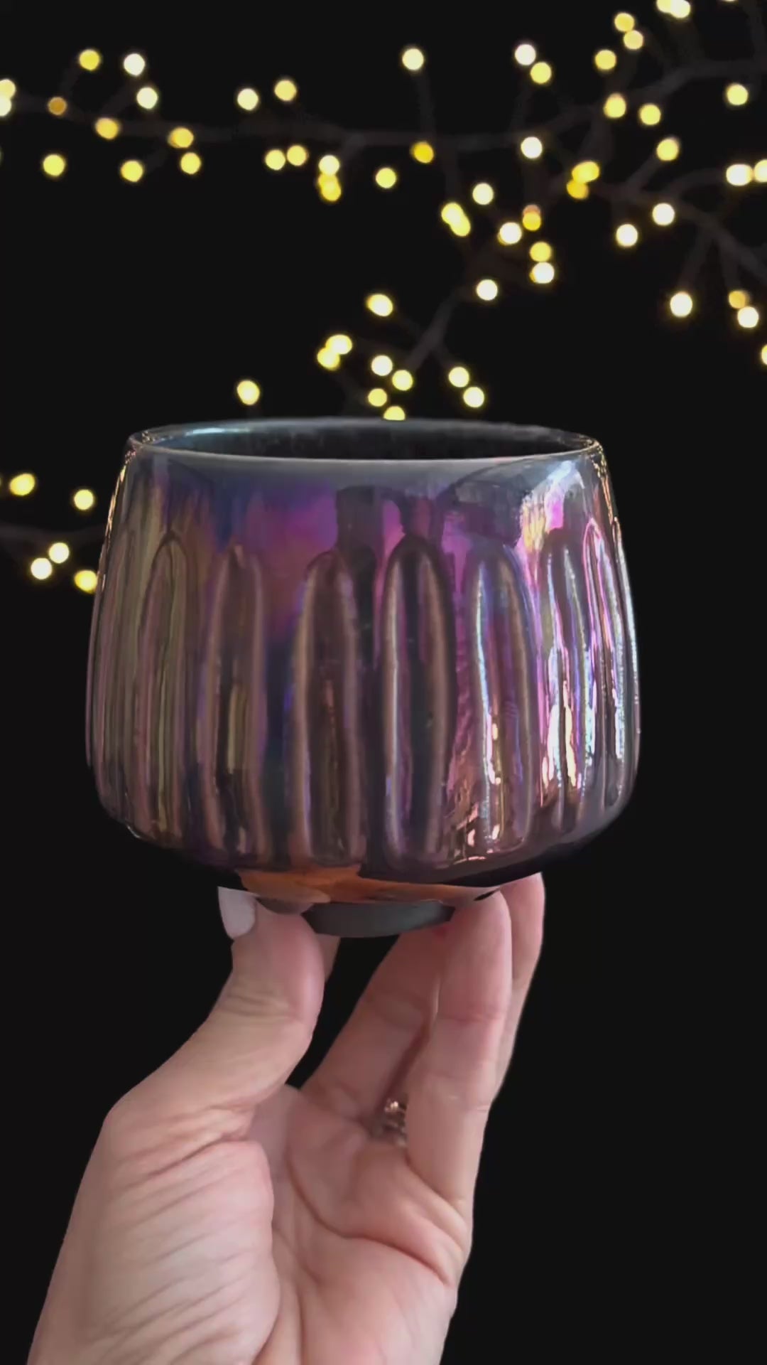'Violet Pulsar' Lusterware Ritual Cup