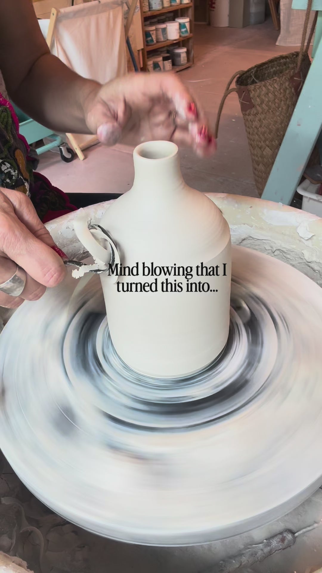 Video of 'Starry Night 1' Lusterware Daydream Bottle by Nicola Moore Studio