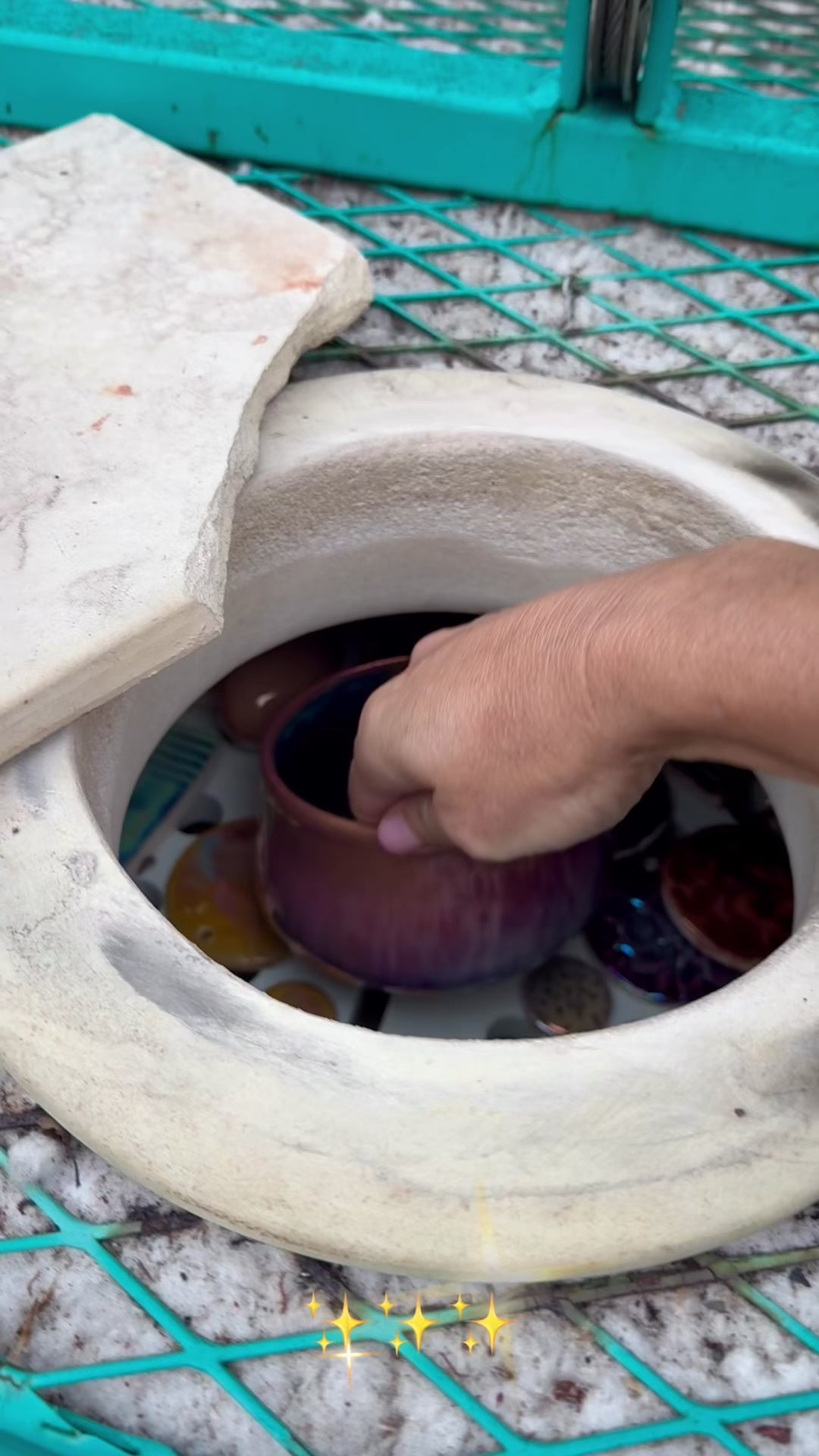Video of 'Aurora Eclipse' Lusterware Ritual Cup by Nicola Moore Studio