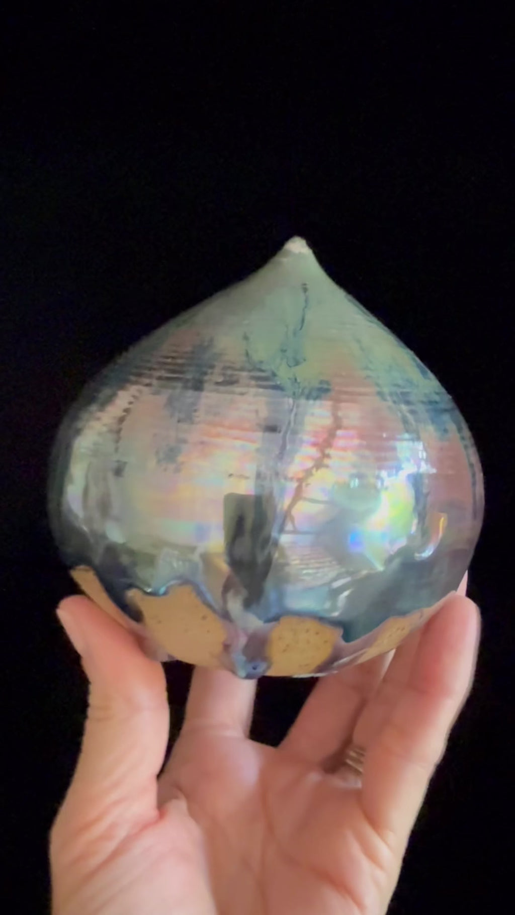 Video of 'Silver Linings' Lusterware Droplet Sound Sculpture by Nicola Moore Studio