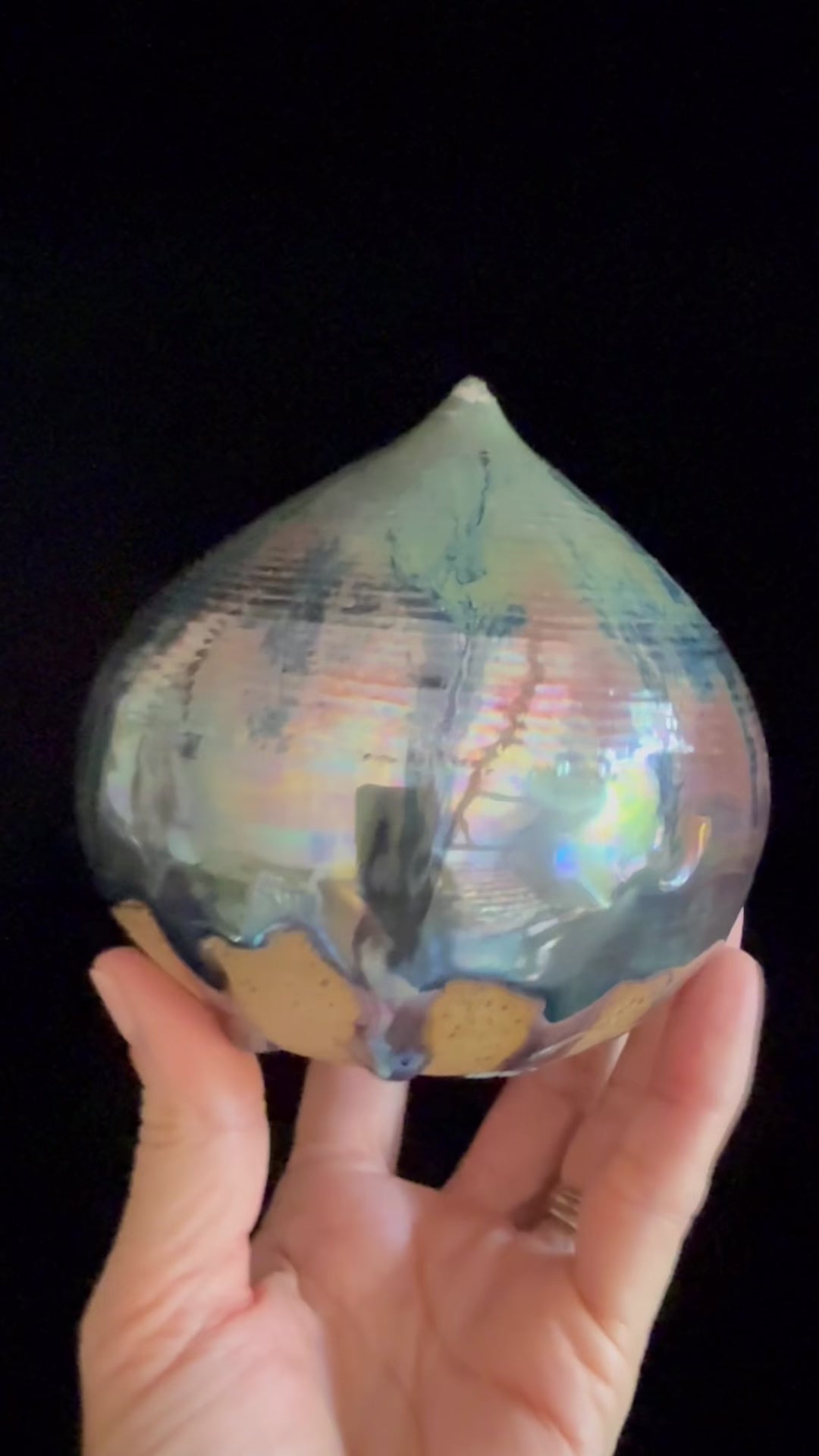 Video of 'Silver Linings' Lusterware Droplet Sound Sculpture by Nicola Moore Studio