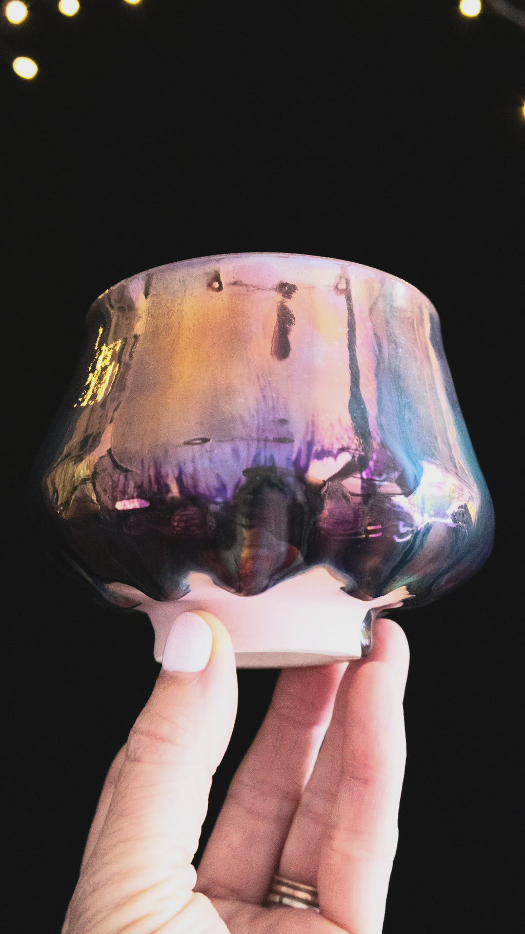Video of 'Galactic Rainbow' Lusterware Ritual Cup by Nicola Moore Studio