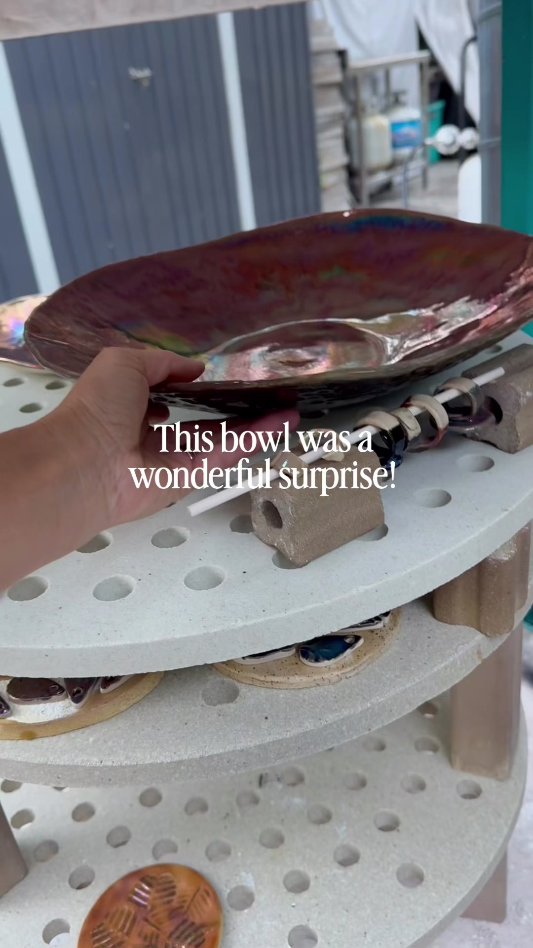 Video of 'Celestial Cloud' Large Lusterware Bowl by Nicola Moore Studio