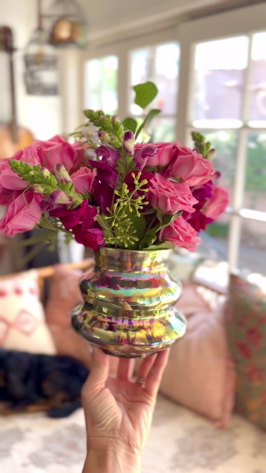 Video of 'Golden Aurora' Lusterware Vase by Nicola Moore Studio